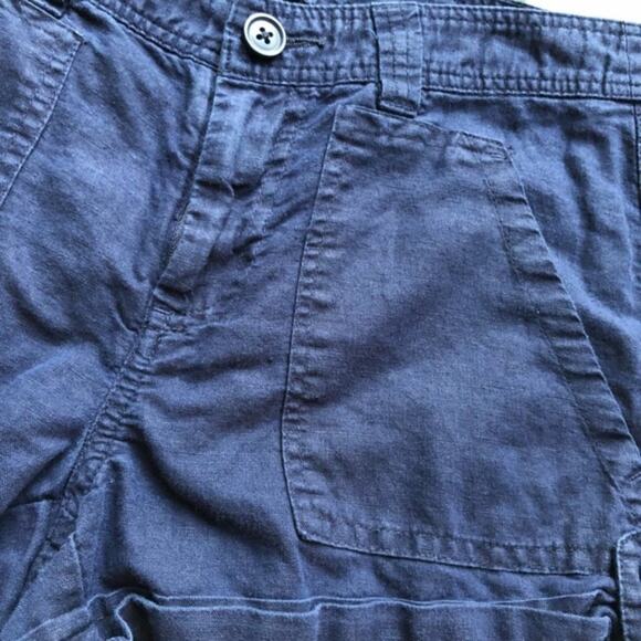 Gap Cotton Linen Blend Dark Blue Shorts Size 0 - Picture 4 of 5